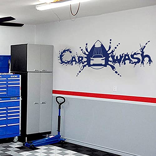 Zdklfm69 Wandtattoo Wandaufkleber Wandsticker Großes Waschen Auto Wasser Sauber Garage Auto Auto Reparatur Service Mann Höhle Vinyl Shop Store Decor 160x68cm von Zdklfm69