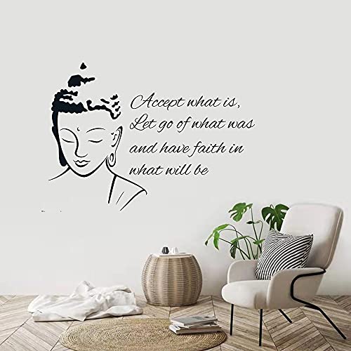 Zdklfm69 Wandtattoo Wandaufkleber Wandsticker Religiöse Kultur Zitate Yoga Vinyl Wohnkultur Wohnzimmer Schlafzimmer Abnehmbare Wandbilder 80x57cm von Zdklfm69