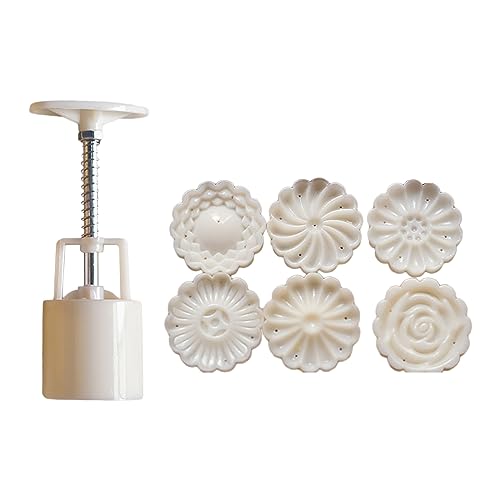 Mungobohnen Kuchenform Chrysantheme Midautumn Mond Kuchenform Set Handgepresstes Keks Dessert Gebäck Backwerkzeug von Zdprkqzvz
