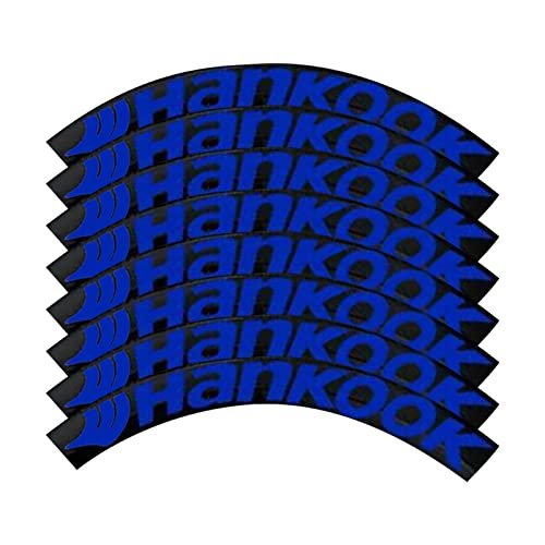 ZeNaha 8 Stück/Set Auto Reifen Rad Aufkleber, Universal 3D Schriftzug Auto Motorrad Reifen Brief Aufkleber, Personalisierte Auto Styling Rad Aufkleber (Color : Blue, Size : A) von ZeNaha