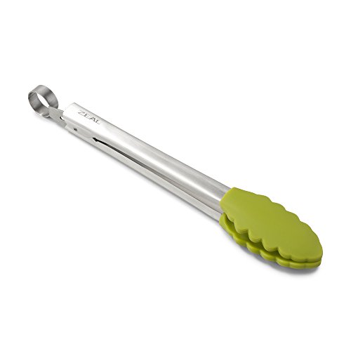 Zeal Kratzfeste Silikon Küche Zange mit Edelstahl-Griff, Lime grün, 26 cm von Zeal