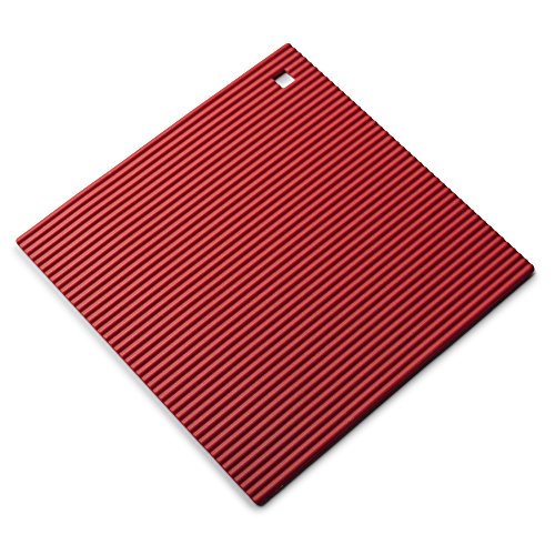 Zeal Silikon hitzebeständig rutschfeste Untersetzer, Silikon, rot, 22 cm von Zeal