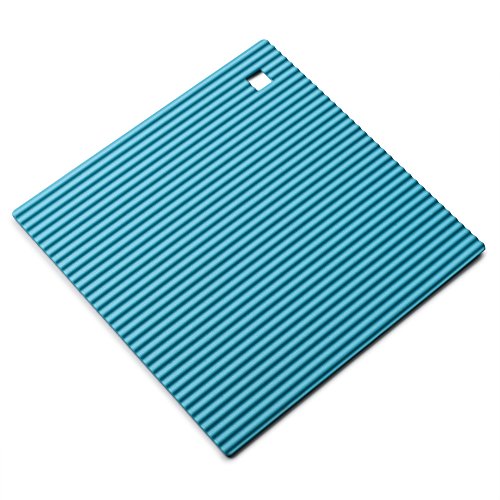 Zeal hitzebeständiger, Rutschfester Untersetzer aus Silikon, Topfuntersetzer, 18 cm, Silikon, Aqua Blue, 18 cm von Zeal