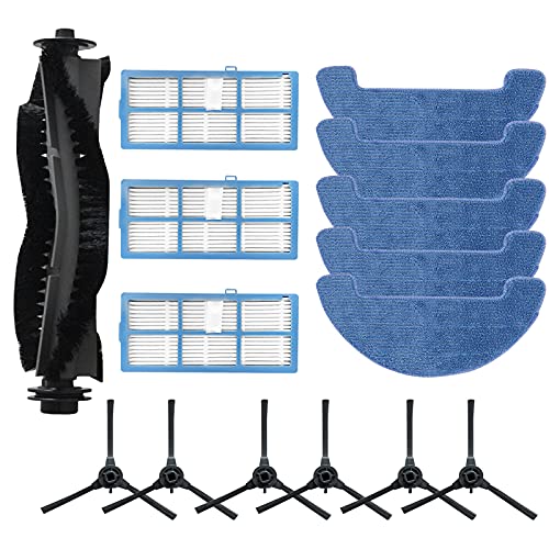 Zealing 15 Stück / Set Hauptbürste Seitenbürsten Hepa-Filter Reinigungstuch Wischmopp Lappen für Hosome G9070 Staubsauger Roboter Reiniger Haushalt Reinigungswerkzeuge Zubehör von Zealing