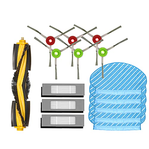 Zealing 18 Stück/Set Roller Brush Hepa Filter Seitenbürste Reinigungstuch Mop Pads Lappen für Ecovacs Deebot OZMO 920 950 für Yeedi 2 Hybrid Robot Staubsauger von Zealing