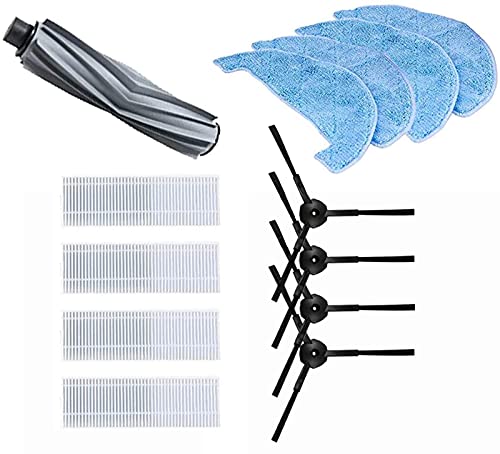 Zealing 4 x Reinigungstücher + 4 x Seitenbürste + 4 x HEPA-Filter + 1 x Zentralbürste, für AMIBOT Tier H2O und Tier Comfort H2O – Zubehör Set von Zealing