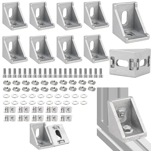 Aluminium Profile Angle, Mounting Material Angle Aluminium Profile, 30 x 30 Angle Connector Corner, for Reinforcing Wooden Furniture Tables Chairs Cabinets von Zeaying