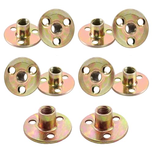 Pack of 10 T-Mutter Flansch mit Runder Basis, T-Flansch-Muttern, M10*37 * 2.5, Sleeve Nut M10 3-Hole, T-Nut Flange with Round Base, Dreiloch-T-Mutter Pack of 10 T-Mutter Flansch mit Runder Basis, T-Flansch-Muttern, M10*37 * 2.5, Sleeve Nut M10 3-Hole, T-Nut Flange with Round Base, Dreiloch-T-Mutter von Zeaying