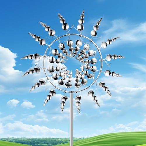 Einzigartige Metall Windmühle,Einzigartige und Magische Windmühle, 3D Metall-Windmühle Windspinner Spinner Skulpturen Windfänger für Außenterrassen, Patio Rasen, Garten Einzigartige Metall Windmühle,Einzigartige und Magische Windmühle, 3D Metall-Windmühle Windspinner Spinner Skulpturen Windfänger für Außenterrassen, Patio Rasen, Garten von Zebbyee