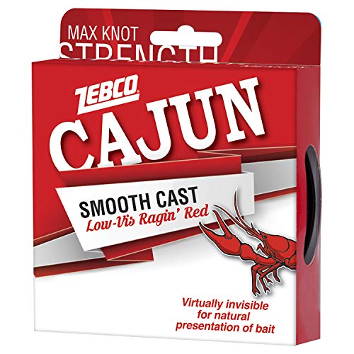 Zebco Cajun Smooth Cast Monofilament Angelschnur, Low Vis Ragin' Red Pony Spule, 110 Yards, 1,8 kg, praktisch unsichtbar, natürliche Präsentation Zebco Cajun Smooth Cast Monofilament Angelschnur, Low Vis Ragin' Red Pony Spule, 110 Yards, 1,8 kg, praktisch unsichtbar, natürliche Präsentation von Zebco