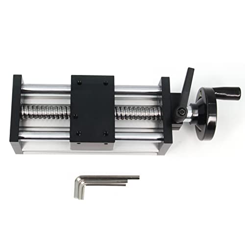 Zeberoxyz 100mm Länge Effektive Reise Dual Optische Achse Manueller Schiebetisch Linear Rail Guide Kugelschraube SFU1605 mit Handrad für Nicht-Standard-Automatisierung,CNC-Ausrüstung Transformation von Zeberoxyz