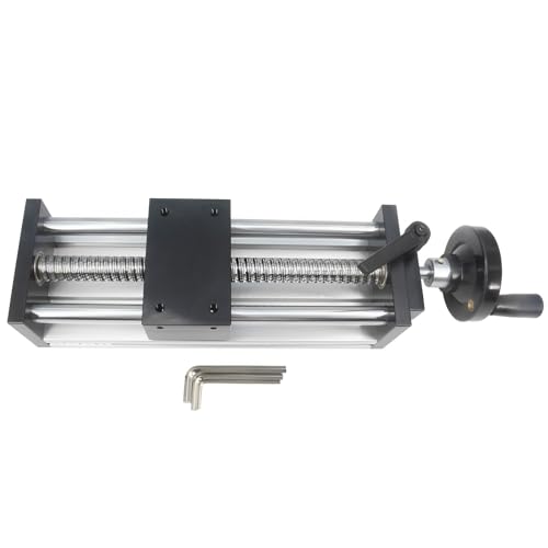 Zeberoxyz 150mm Länge Effektive Reise Dual Optische Achse Manueller Schiebetisch Linear Rail Guide Kugelschraube SFU1605 mit Handrad für CNC-Ausrüstung Transformation (Größe: 150mm) von Zeberoxyz