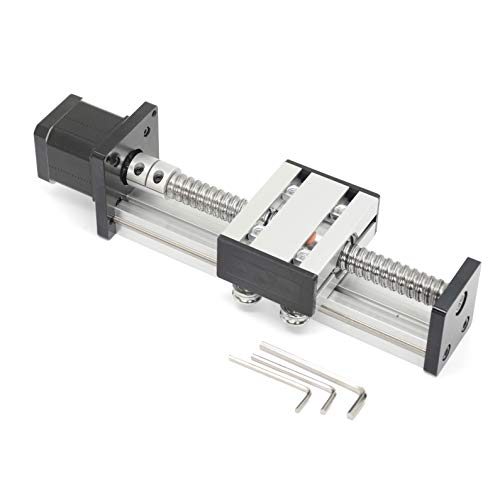 Zeberoxyz 150mm effektive Länge Linear Schienenführung Kugelumlaufspindel SFU1605 mit NEMA17 Schrittmotor für DIY CNC Router Teile X Y Z Linear Stage Aktuator(Größe:150mm-NEMA17) von Zeberoxyz