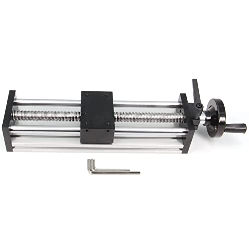 Zeberoxyz 200mm Länge Effektive Reise Dual Optische Achse Manueller Schiebetisch Linear Rail Guide Kugelschraube SFU1605 mit Handrad für Nicht-Standard-Automatisierung,CNC-Ausrüstung Transformation von Zeberoxyz