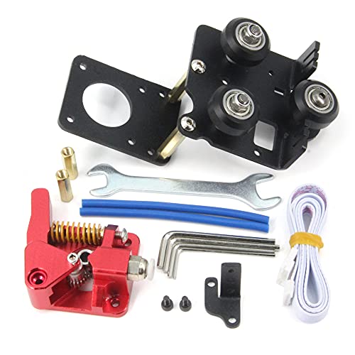 Zeberoxyz Direct Drive Doppelzahnrad-Extruder Upgrade Support Plate with Pulleys Kit Easy Print Flexible Filament für Ender 3 V2 Ender 3series CR-10series 3D Drucker (Doppelzahnrad-Extruder-Kit) von Zeberoxyz