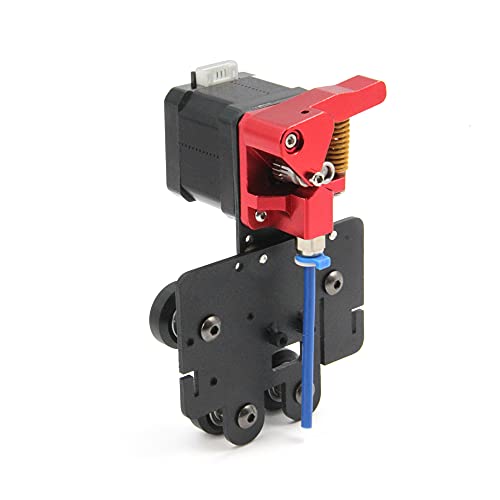 Zeberoxyz Direct Drive Doppelzahnrad-Extruder mit Riemenscheiben Upgrade Direktplatte mit Stepper Motor Kit Easy Print Flexibles Filament für Creality Ender5 Series (Doppelextruder-Support+Motor-Kit) von Zeberoxyz