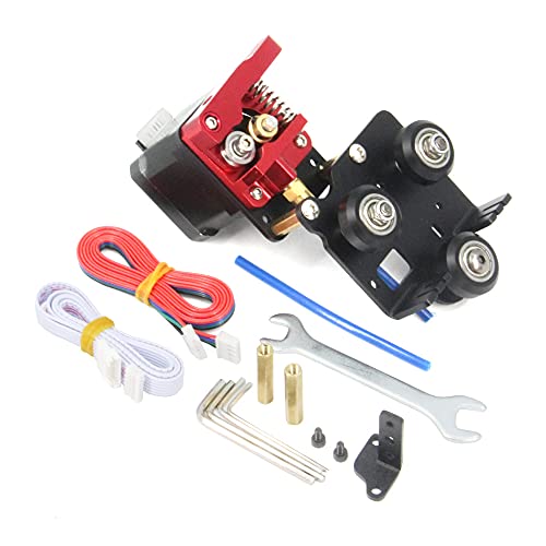 Zeberoxyz Direct Drive EIN-Gang-Extruder mit Riemenscheiben Upgrade Direktplatte mit Motor Easy Print Flexible Filament für Ender 3 V2 Ender 3series CR-10series (Einzelextruder-Support+Motor-Kit) von Zeberoxyz