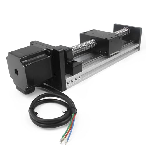 Zeberoxyz Duale Linearschienenführung Kugelumlaufspindel SFU1605 mit quadratischen Linearschienen mit NEMA23 Schrittmotor,150mm effektive Hublänge für CNC Router Teile von Zeberoxyz