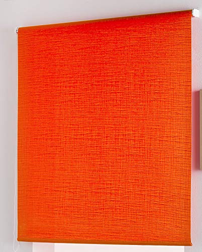 Estoralis - Aitana - Rollo transparent Jacquard, 110 x 175 cm, Orange Estoralis - Aitana - Rollo transparent Jacquard, 110 x 175 cm, Orange von Zebra Textil
