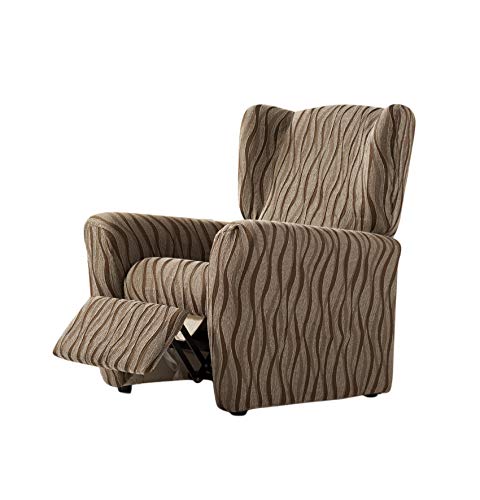 Zebra Andromeda - Elastische Husse Relax-Sessel Größe 1 Sitzer (Standard), Farbe Braun (Mehrere Farben verfügbar) von Zebra Textil