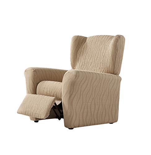 Zebra Andromeda - Elastische Husse Relax-Sessel Größe 1 Sitzer (Standard), Farbe Natur (Mehrere Farben verfügbar) von Zebra Textil