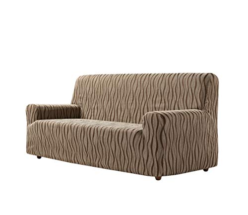 Zebra Textil Andros - Elastische Sofa-Husse, Größe 2 Sitzer (Von 140 bis 170 cm), Farbe Braun von Zebra Textil