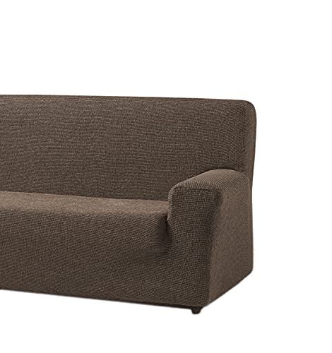 Zebra Textil Orion - Elastische Sofa-Husse, Größe 1 Sitzer (Von 70 bis 110 cm), Farbe Braun von Zebra Technologies