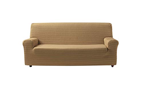Zebra Textil Estoralis | Vega Sofabezug im modernen Design | Elastischer Jacquardstoff | Beige | Für 4-Sitzer-Sofa von 220 bis 260 cm. | Sofaschutz | Anpassbar an alle Arten von Sesseln von ZEBRA