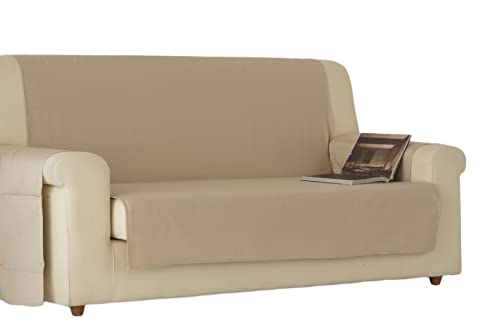 Estoralis | BERET | Sofabezug im modernen Design | Strapazierfähiger Jacquard-Stoff | Farbe - Sekt | Für 2-Sitzer-Sofa | Stoffgröße 110 x 220 cm (Breite x Höhe) Schutz für alle Arten von Sofas von Zebra Technologies