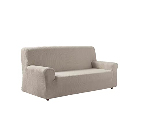 Zebra Textil - Z51 -Bielastische Sofa-Husse, Größe 3 Sitzer (Von 180 bis 210 cm), Farbe Ecru von ZEBRA