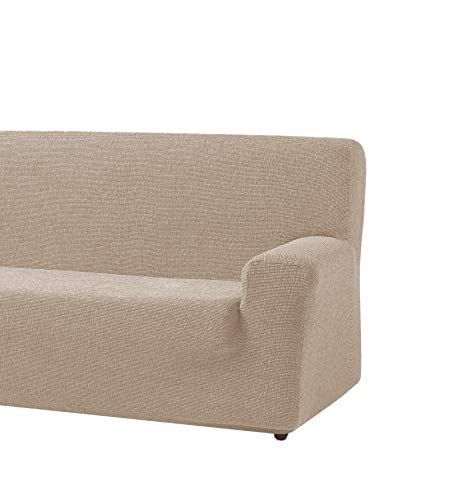 Zebra Textil Orion - Elastische Sofa-Husse, Größe 1 Sitzer (Von 70 bis 110 cm), Farbe Beige von Zebra Technologies