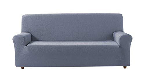 Zebra Textil - Betina - Elastische Sofa-Husse, Größe 3 Sitzer (Von 180 bis 210 cm), Farbe Hellblau von Zebra Textil