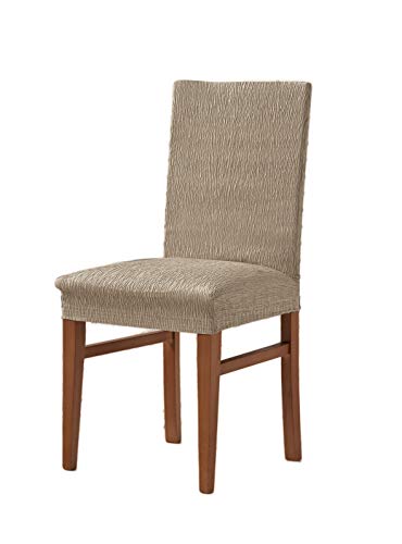 Zebra Textil Elastische Stuhl-Husse mit Rückenlehne - Beta, Farbe Beige, Größe Standard, (mehrere Farben verfügbar) von Estoralis
