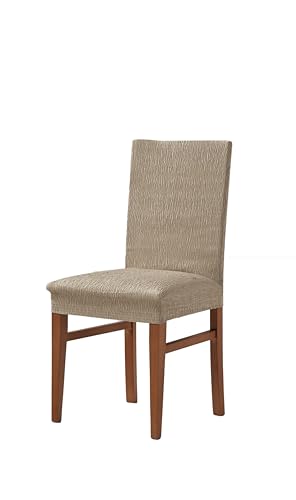Zebra Textil Elastische Stuhl-Husse mit Rückenlehne - Beta, Farbe Beige, Größe Standard, (mehrere Farben verfügbar) von Estoralis