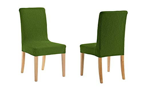 Zebra Textil Elastische Stuhl-Husse mit Rückenlehne - Beta, Farbe Pistazie, Größe Standard, (mehrere Farben verfügbar) von Estoralis