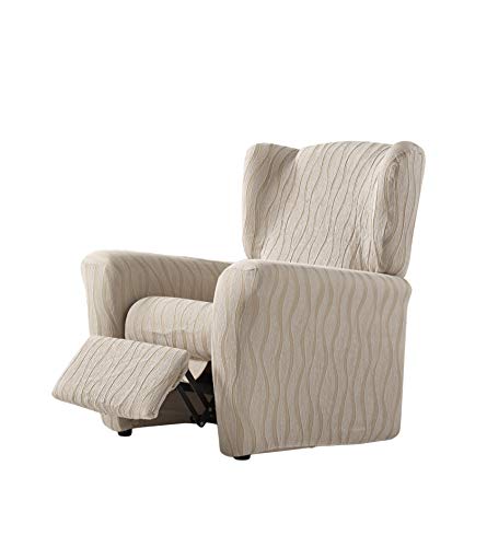 Zebra Textil Andromeda - Elastische Husse Relax-Sessel Größe 1 Sitzer (Standard), Farbe Leinen (Mehrere Farben verfügbar), 25125 von Zebra Textil