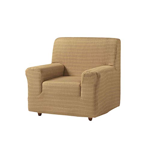 Zebra Textil - Vega - Elastische Sofa-Husse, Größe 1 Sitzer (Von 70 bis 110 cm), Farbe Beige von Zebra Technologies