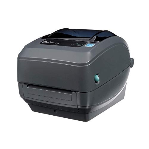 GX430T Zebra Drucker - Thermotransfer-Desktop für Versandetiketten, Barcodes, Quittungen, Etiketten, Armbänder - USB-Schnittstelle, 4 Zoll, mit Netzteil (erneuert) von Zebra