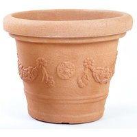 Pflanztopf Terrakotta 35x29cm Blumenkübel Blumentopf Pflanzkübel Übertopf Garten - Ornament von Zebra