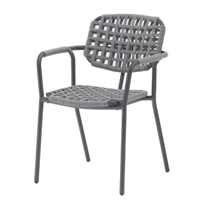 Stapelsessel COSTA in graphit/grey/Aluminium von Zebra