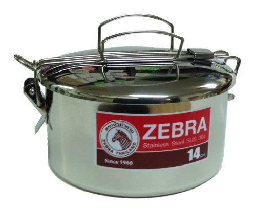 Zebra Lunchbox/Bushcraftpfanne Billy Pan, aus Edelstahl, mit Einsatz, ca. 1,2L - 14cm x 8cm von Zebra