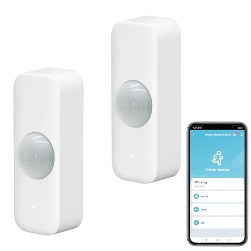 WiFi Smart Bewegungssensor, Infrarot-PIR-Bewegungssensor für das Heim-Alarmsystem, Mini-Kontaktsensor-Detektor mit App-Fernüberwachung. Alexa Anwesenheitssensor MmWav.2PCS von Zecamin