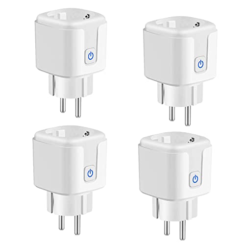 WLAN Smart Steckdose 16A, 3680W Intelligente Steckdose mit Fernbedienung & Sprachsteuerung, Smart Alexa Steckdose misst den Stromverbrauch, 2.4G WiFi Steckdose Kompatibel mit Alexa&Google Home 4 Pack WLAN Smart Steckdose 16A, 3680W Intelligente Steckdose mit Fernbedienung & Sprachsteuerung, Smart Alexa Steckdose misst den Stromverbrauch, 2.4G WiFi Steckdose Kompatibel mit Alexa&Google Home 4 Pack von Zecamin