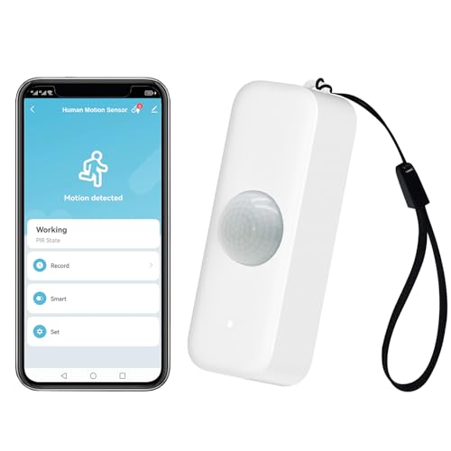 ZigBee Smart Bewegungssensor, Infrarot-Bewegungssensor für das Heim-Alarmsystem,Mini-Kontaktsensor-Detektor mit App-Fernüberwachung,Benachrichtigungsalarm,kompatibel Alexa.ZigBee Hub erforderlich.1PCS von Zecamin