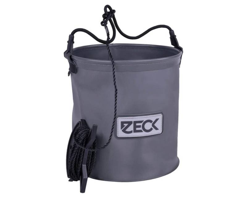 Zeck Fishing Falteimer Zeck Falteimer mit Seil Rund Grau 10L 4,5m, (1-tlg) von Zeck Fishing
