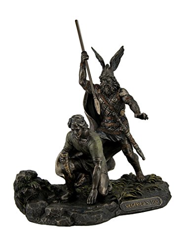 Nibelungenlied Siegfried 's Tod Hagen Killing Siegfried Bronze Finish Statue von Zeckos