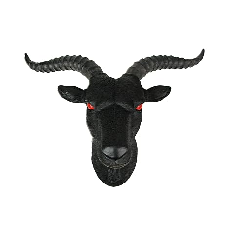 Zeckos 29,1 cm hohe schwarze Oberfläche Baphomet Ziegenkopf Büste Harz Wandskulptur Ein gotisches Dekor und okkultes Kunststück, das Ihrem Zuhause Eleganz und Intrigen verleiht Zeckos 29,1 cm hohe schwarze Oberfläche Baphomet Ziegenkopf Büste Harz Wandskulptur Ein gotisches Dekor und okkultes Kunststück, das Ihrem Zuhause Eleganz und Intrigen verleiht von Zeckos