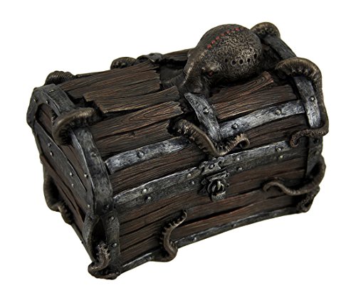 Zeckos Oktopus Escape Dekorative Tiefsee-Schatztruhe Schmuckbox, Meerjungfrau- und Schatztruhenstil, 5 x 3 4 inches, Dekorative Schatztruhe von Zeckos