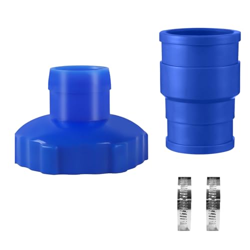 Zecnaud Pool Saugschlauch Adapter 1.5 Zoll Skimmer Schlauchverbinder Mit Reifenkopf Und Blauer Sockel Für Pool Filteranschluss Und Oberirdische Pools (A) von Zecnaud