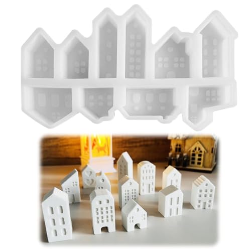 Silikonformen Gießformen für Weihnachten - DIY Handwerk Haus (B) von Zecnaud